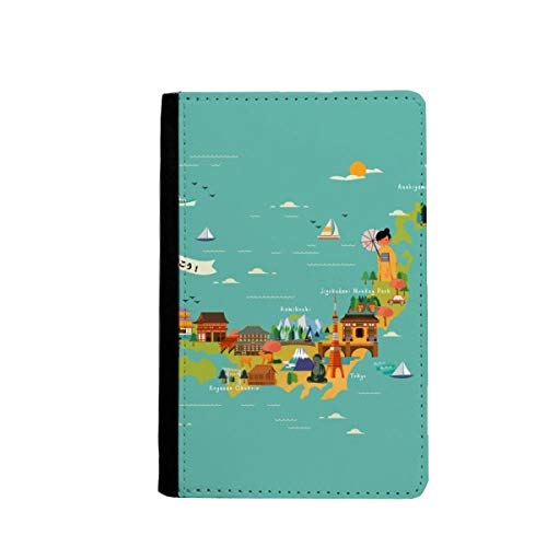 Porte-passeport japonais traditionnel multicolore et sa carte culturelle classique