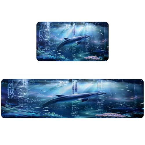 Tapis de cuisine absorbant et lavable Dream Dolphin antidérapant - 2