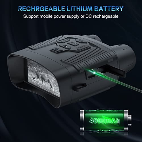 Night Vision Goggles, Profey 4K Digital Infrared Night Vision Binoculars for Adults, Night and Day, 3'' Screen Rechargeable Hunting Night Vision with 7-Brightness Level, Include 32GB TF Card