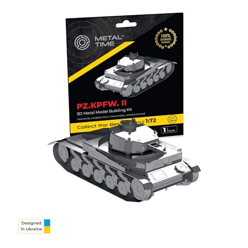 METAL TIME PZ.KPFW. II, 3D Puzzles for Adults or Teens DIY Metal Puzzle Model Kit, 3D Metal Model Brain Teaser Puzzle