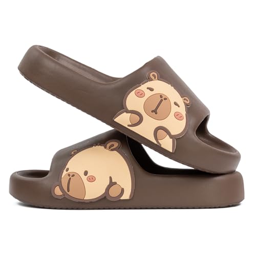 Men's and Women's Capybara Slides,Cute Capybara Slippers for Indoor Outdoor,Non Slip Quick Drying Shower Shoes,Comfort Cloud Slides Sandals