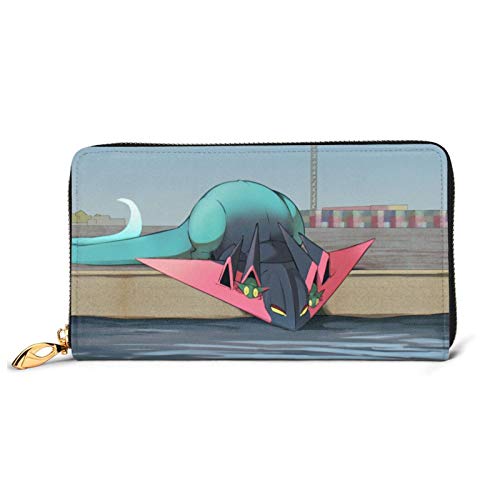 Preisvergleich Produktbild Dragapult Ledergeldbörse mit RFID-Reißverschluss, Aufbewahrungsbox für Kreditkarten, Münzen, Clutch