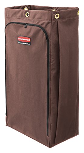Image of Rubbermaid Commercial Products High-Capacity Cleaning /Utility Cart Bag, 30-Gallon, Brown, Compatible with Rubbermaid Cleaning Carts