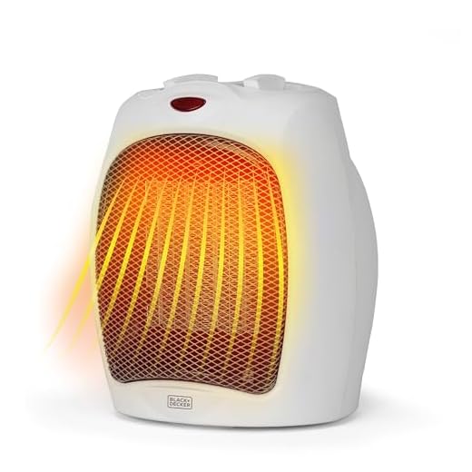 BLACK+DECKER Portable Space Heater, 1500W Small Space Heater with Overheat Protection for Indoor Use, White