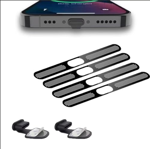 Metal Dust Covers [4-Pack] for iPhone 16 Series and USB C Dust Plug [2-Pack] with Cleaning Kit | Type C Plug Cover Charging Port Protector Cap