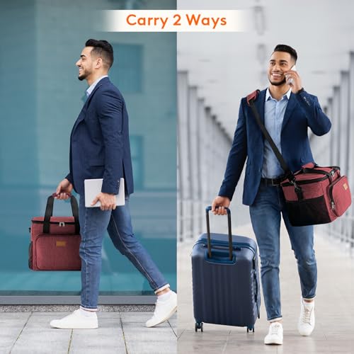Image of Lifewit Large Lunch Bag, Insulated Lunch Box, Soft Cooler Cooling Tote for Adult Men Women, Burgundy 40-Can (24L)
