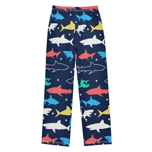 Sharks Pattern Boys Pants for Kids Jogger Pants with Pockets S-XL