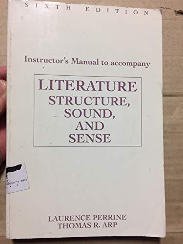 Literature Structure Sound & Sense IM 0155002996 Book Cover