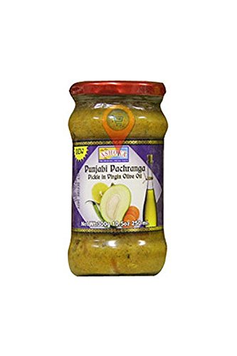 Ashoka 1932 | All Natural Pickle | Premium Olive Oil | North Indian Pickle Mix | Punjabi Pachranga Achar | Spicy Relish | Vegan | Kosher Certified | Popular Indian Condiment | 300 Grams