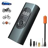 THM Cordless Tire Inflator Portable Air Compressor, Auto Shut-Off Electric Bike Air Pump with...