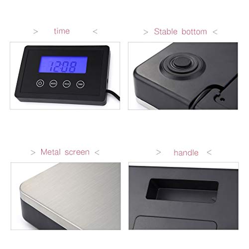 Báscula electrónica comercial digital 180kg acero inoxidable miniatura 4