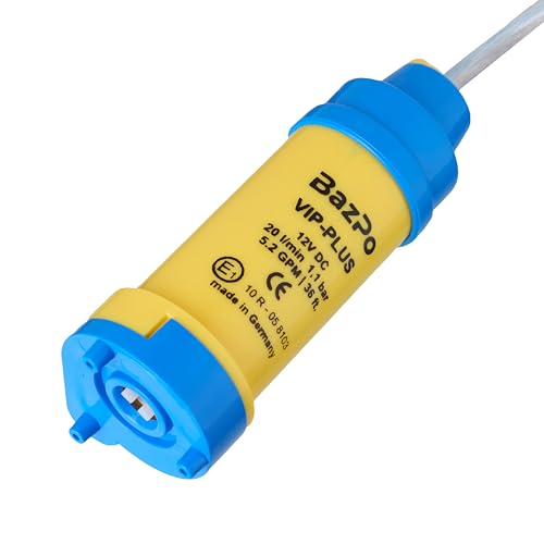 Image of 12V Submersible Water Pump - German Made (5.2GPM / 36ft.) | Portable RV Water Pump - Works with Electric Switch in 12V Faucets | 12 Volt Small Water Transfer Pump for Camper, Marine