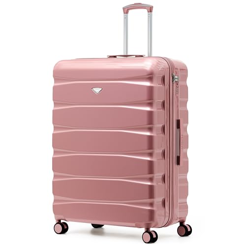 Flight Knight Lightweight 4 Wheel ABS Hard Case Extra Large Suitcase Approved for Over 100 Airlines Including easyJet, British Airways, Ryanair, Jet2, Emirates & Many More - Check-in Extra Large 29"