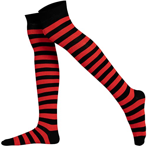 Image of Mysocks Unisex Over the Knee Socks | Stripe Design| Combed Cotton| Hand Linked Toe | Soft Latex Band