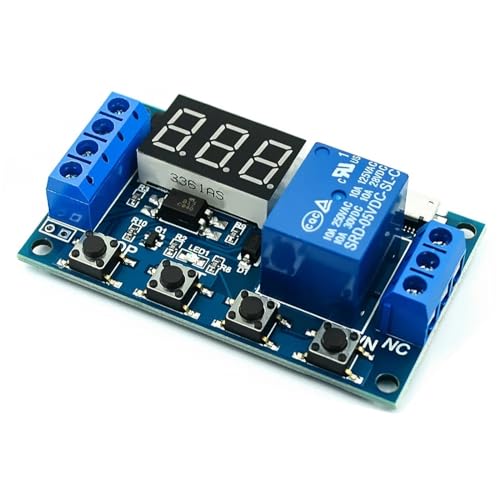 Interrupteur de commande temporisé réglable module relais retard 5V 12V LED