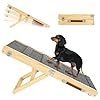 2025 Upgraded Dog Ramp for Couch, Foldable Small Dog Ramp for Low Bed, 4 Adjustable Height from 13” to 21″, Portable Stable Pet Steps with Non-Slip Pad, Pet Ramps Use for Sofa Couch Stairs