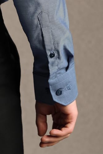 Image of Louis Philippe Men's Slim Fit Easy to Iron Everyday wear Premium Cotton Full Sleeve Solid Formal Shirt