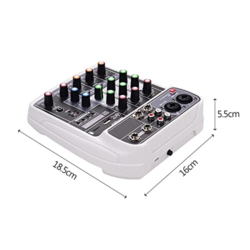 Audio-Mixer SoundCard Mixer Digitale Audio Mixer 4-kanaals BT MP3 USB-ingang + 48V Phantommacht Eenvoudige bewaking en… - Image 8