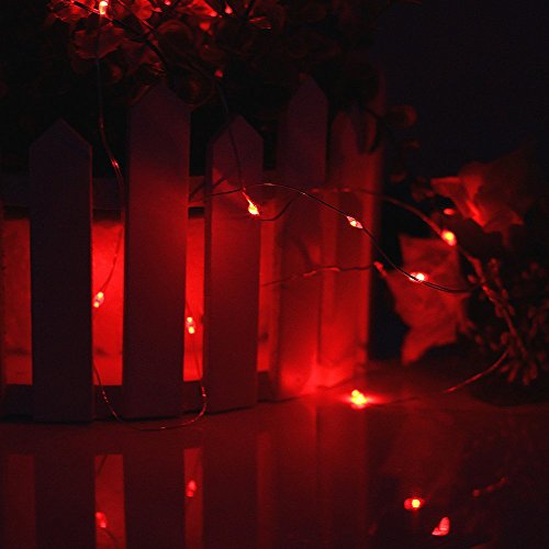 Er Chen 165Ft Led String Lights, 500 Led Fairy Starry Lights On 50M Silvery Copper Wire String Lights For Christmas (Red) #TOP5