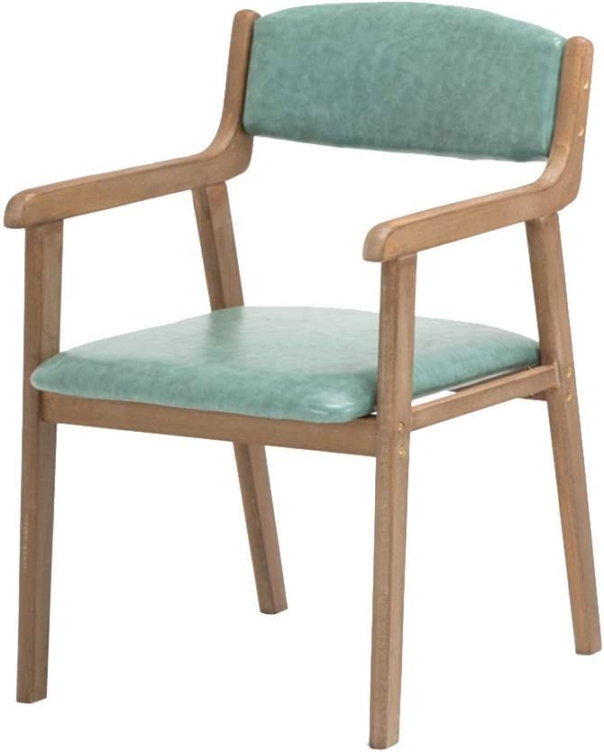 Elegantes sillas de comedor de piel sintética con respaldo y patas de madera, ideales para dormitorios de estudiantes, oficinas, salas de juegos y cocinas, cómodos asientos de recepción