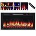 TANGZON 36” Electric Fireplace, Wall Mounted/Recessed Fire Heater with 7 Flame Color & 12 Ember Bed Colors, 5 Brightness, Sleep Mode, Child Lock, Remote Control & 1-8H Timer