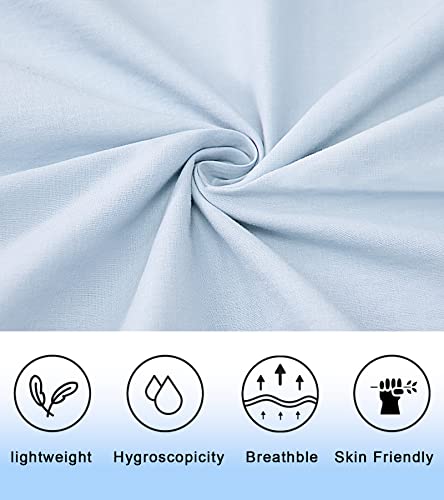 Izzy + Toby Cotton Nightgowns For Women Sleeveless Victorian Nightgown Lightweight Comfy Night Dress Sleepwear Cute Nighty Lounge Dress Nightshirt Light Blue M #TOP4