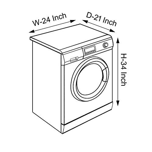 Image of Star Weaves Washing Machine Cover for IFB 8 Kg 5 Star Fully-Automatic Front Load Washing Machine Senator Plus SX - Waterproof & Dustproof Cover - FLCKUM05