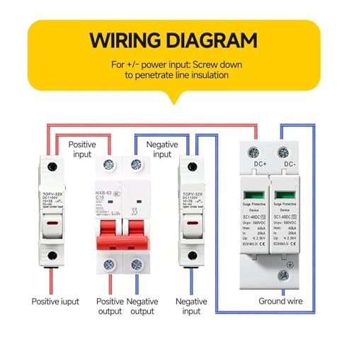 Protector contra sobretensiones de 2P DC 1000V con tecnología SPD modular 6