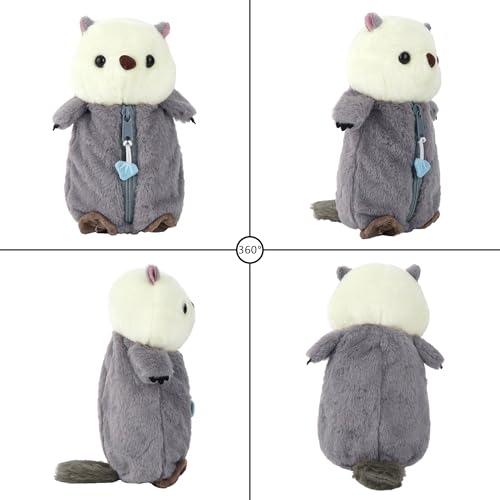 Image of Minache Women Animal Sea Otter Plush Stationery Pouch Pen Pencil Case Ladies Cosmetic Bag