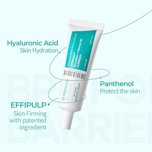 Dr.Melaxin BP Barrier Cream 50g, 1.76 oz. | Bio spicule Stimulating Pore Roots, Pore Tightening, Provision of skin elasticity