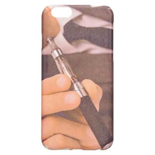 vaping with an electronic cigarette cell phone cover case iPhone6