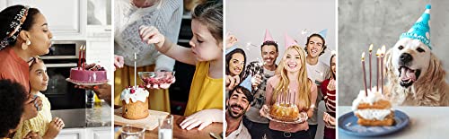 Image of Wax Thin Golden Birthday Candle Candles For Girls, Boys, Parents, Anniversary Decoration, Baby Shower, Cake Decoration, Candles For Birthday Decoration (Gold)6 Pcs Candle
