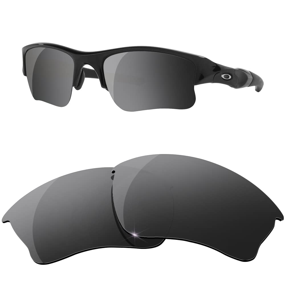 Sunglasses Lenses Replacement for Oakley Flak Jacket XLJ OO9009 Sunglass-Multi Options (Light black)