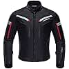 Zyxformis Motorradjacke Herren Wasserabweisend Winddicht, Motorrad Jacke mit Schulter & Ellbogen Protektoren f&uuml;r Sommer & Winter