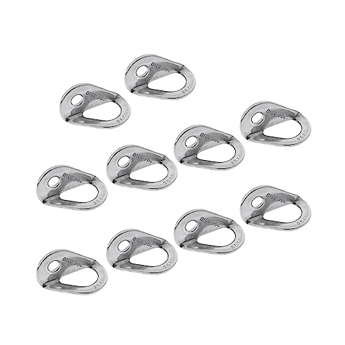 Milageto 10 Pieces Rock Climbing Bolt Hanger Expansion Nail Hanger Fixed Point Anchor Protection Hanger Plate for Mountaineering Rigging Gear
