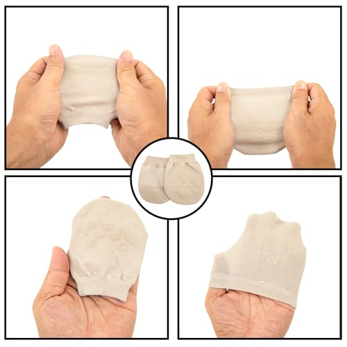 6 Pairs Toe Topper Socks No Show Liner Half Socks for Women,Seamless Grip Non Slip Sock Hidden Toe Covers Sock for Women's Mules Heels4