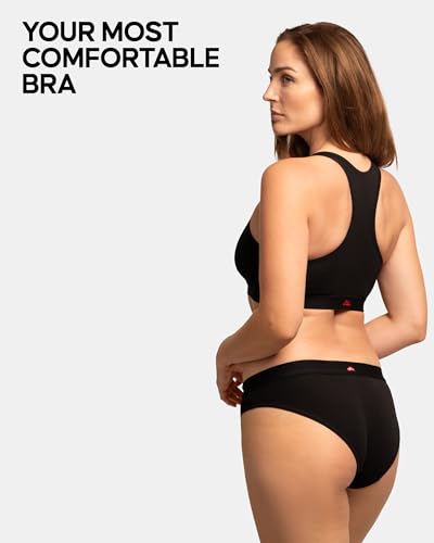 Image of DANISH ENDURANCE Bralettes for Women, Organic Cotton Underwear, Seamless Bra, Wireless Bras, Racer Back, 3 or 5 Pack