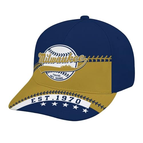 Baseball City Style Adjustable Hat Unisex Adult Game Day Team Color Snapback Cap Sports Fan Gift for Men Women One Sizes Fits All