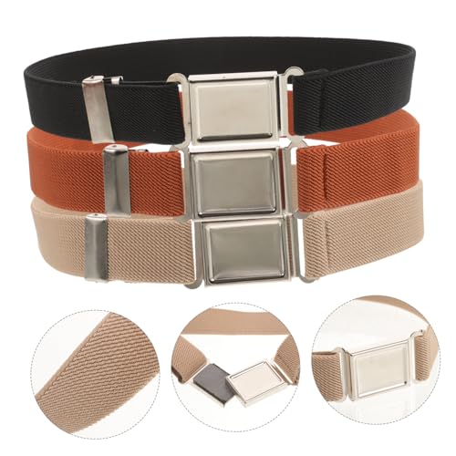 3Pcs Adjustable Belts with Buckle Comfortable Elastic Waist Belt for Boys for School Uniforms and Everyday Wear4