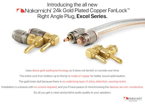 Nakamichi FanLock Banana Plug Ángulo Derecho 2 Pcs miniatura 2