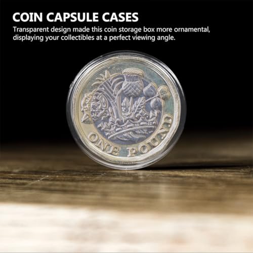 Cápsulas para monedas de 25mm LABRIMP estuches de plástico transparentes de 100 unidades 5