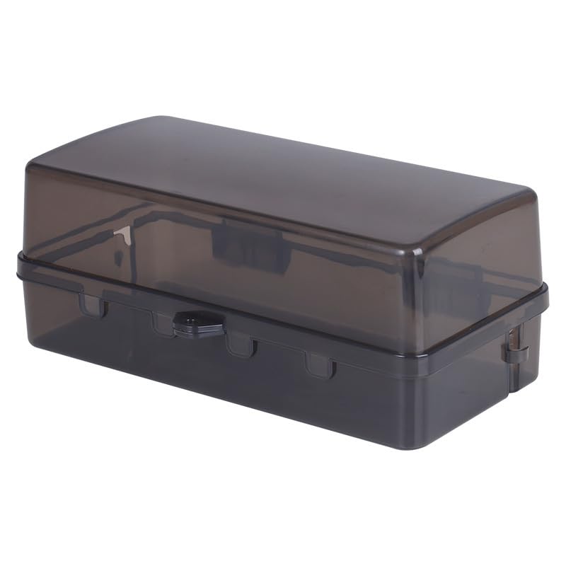 FENSIR® Waterproof Box for Wiring Board Outdoor Rainproof Socket Protective Cover (With Lock) | Black With Lock-image-2