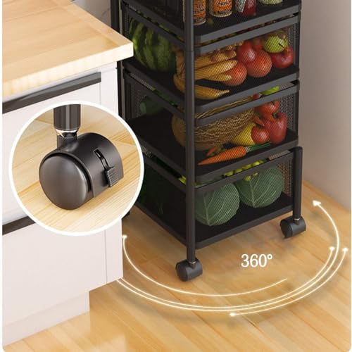 Estante para verduras giratorio de 4 capas: la solución al desorden en cocinas pequeñas 4