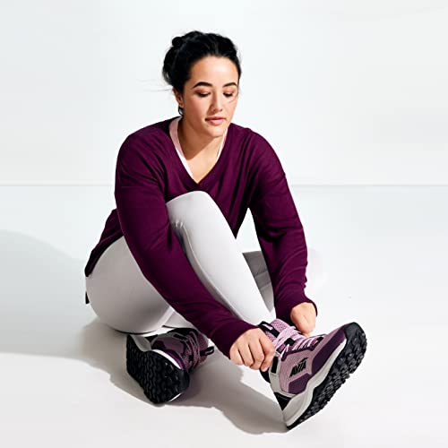 Avia Grit Sport Botas femininas de caminhada, cano médio até o tornozelo para todos os climas, Cinza