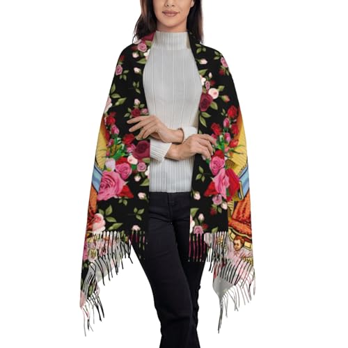 Virgen De Guadalupe Blanket Scarf3