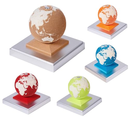 HXCQYGL 2026年 3D地球儀カレンダー 立体視 創造的な卓上 メモ帳 3Dメモ帳 ファミリープランナー クリスマスプレゼント 現代的なホームオフィス 卓上装飾 紙彫刻ギフト (Yello)