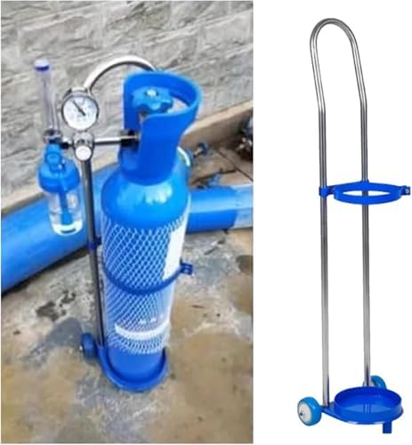 Stainless Steel Gas Cylinder Rack, Durable Organizer Shelf for Secure Storage in Hospitals, Factories, and Homes