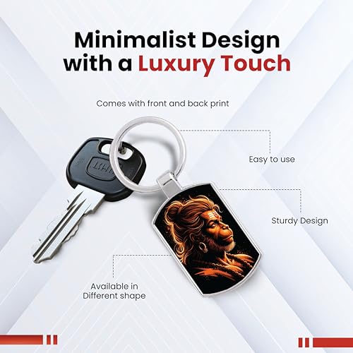 Image of Stylish Metal Keychains with Permanent Glossy Print - Inspirational Quotes & Spiritual Designs - Perfect Key chains for loved ones, Personal Use, Gifts & Return Gifts