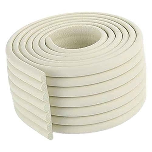 Protector de Borde de Escalera Exterior 2m (6.6 ft) | Borde Antideslizante para Peldaños de Madera, Cerámica, Piedra | Largo 2 Metros- Blanco