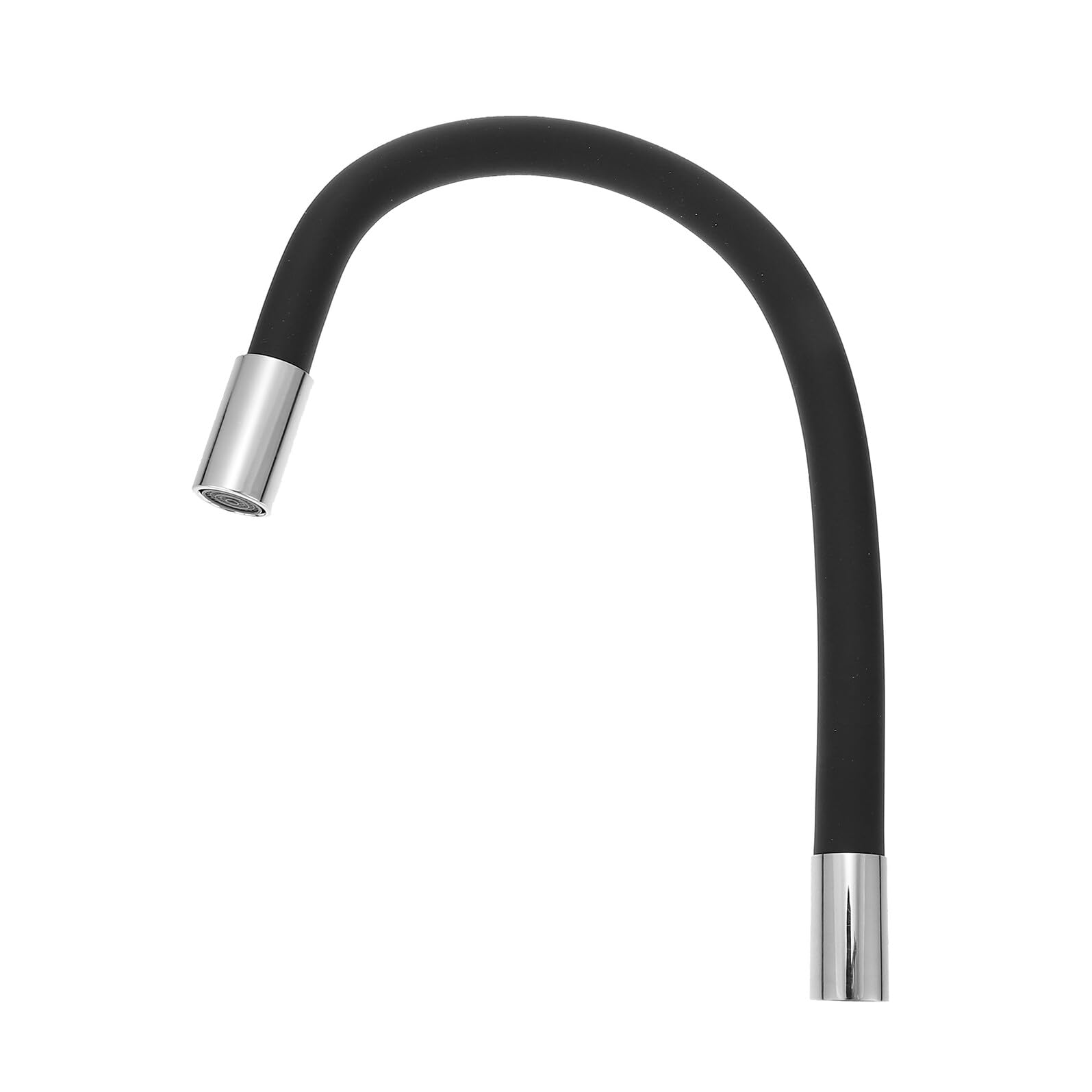 Yardenfun Extensor de Grifo de Cocina Negro 30 Cm Tubo Flexible Giratorio 360° Antisalpicaduras para Uso en Hoteles, Restaurantes y Balcones, Dispositivo de Extensión de Grifo Práctico